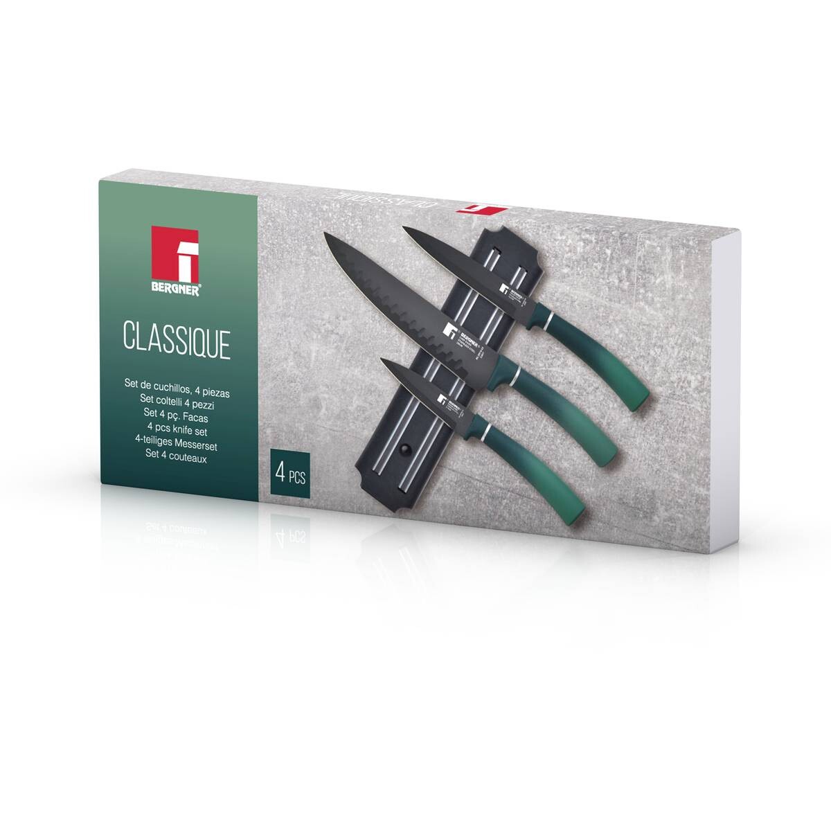 BERGNER Messerset Classique grün Edelstahl 4 tlg.