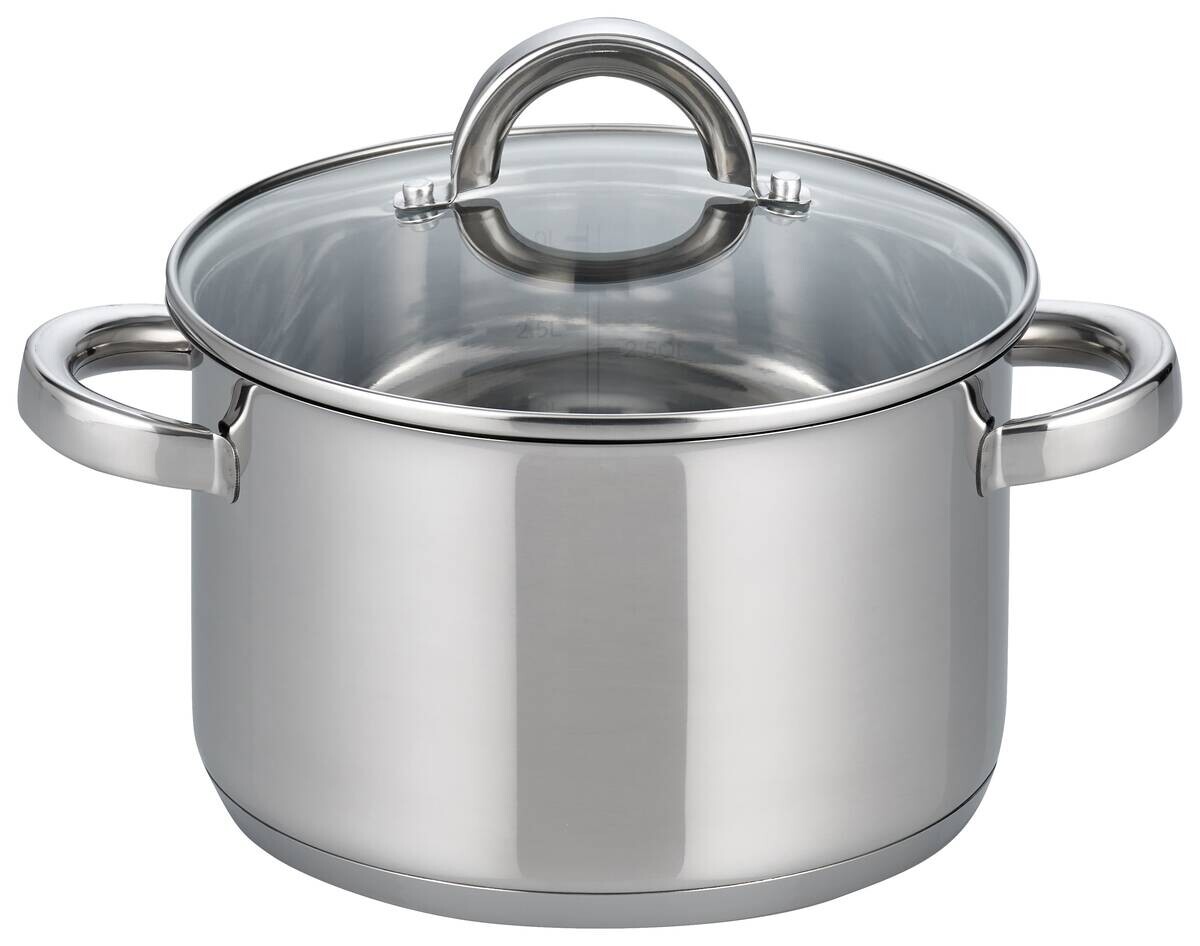 ELO Fleischtopf silber Edelstahl D: ca. 16 cm