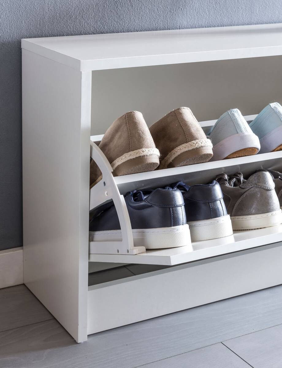 Schuhbank weiß B/H/T: ca. 80x47x24 cm