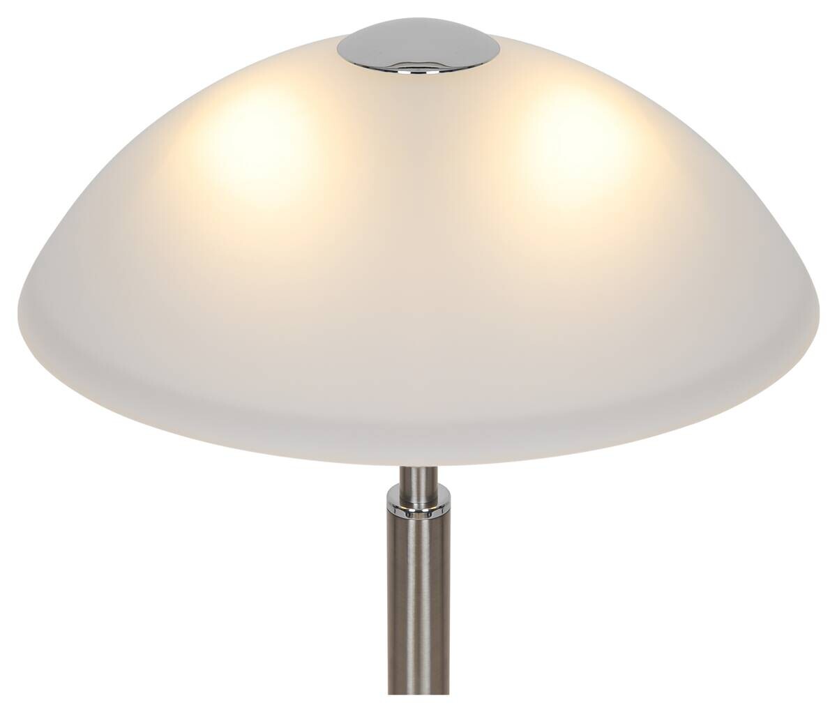 POCOline Tischleuchte Jovan Chrom Glas Metall H/D: ca. 43x29 cm E14 1 Brennstellen