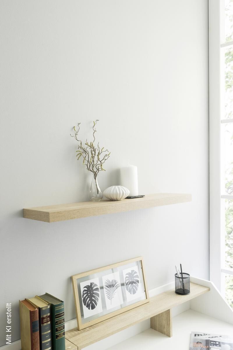 Wandboard Shelvy 80 Eiche Sonoma Nachbildung B/H/T: ca. 80x4x24 cm
