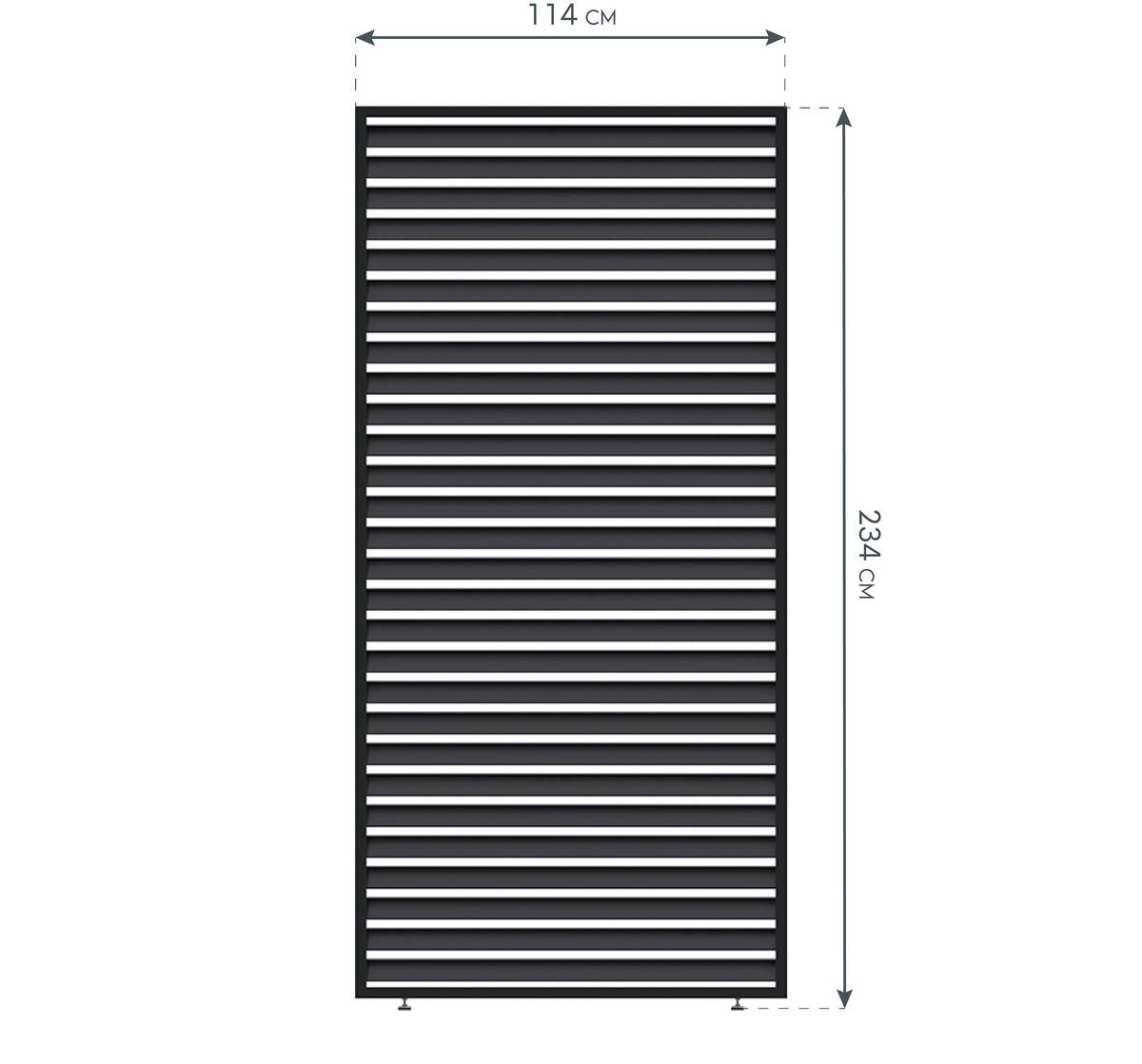 Paragon Outdoor Lamellen-Sichtschutz Grand Tuscan grau Aluminium B/H: ca. 114x234 cm