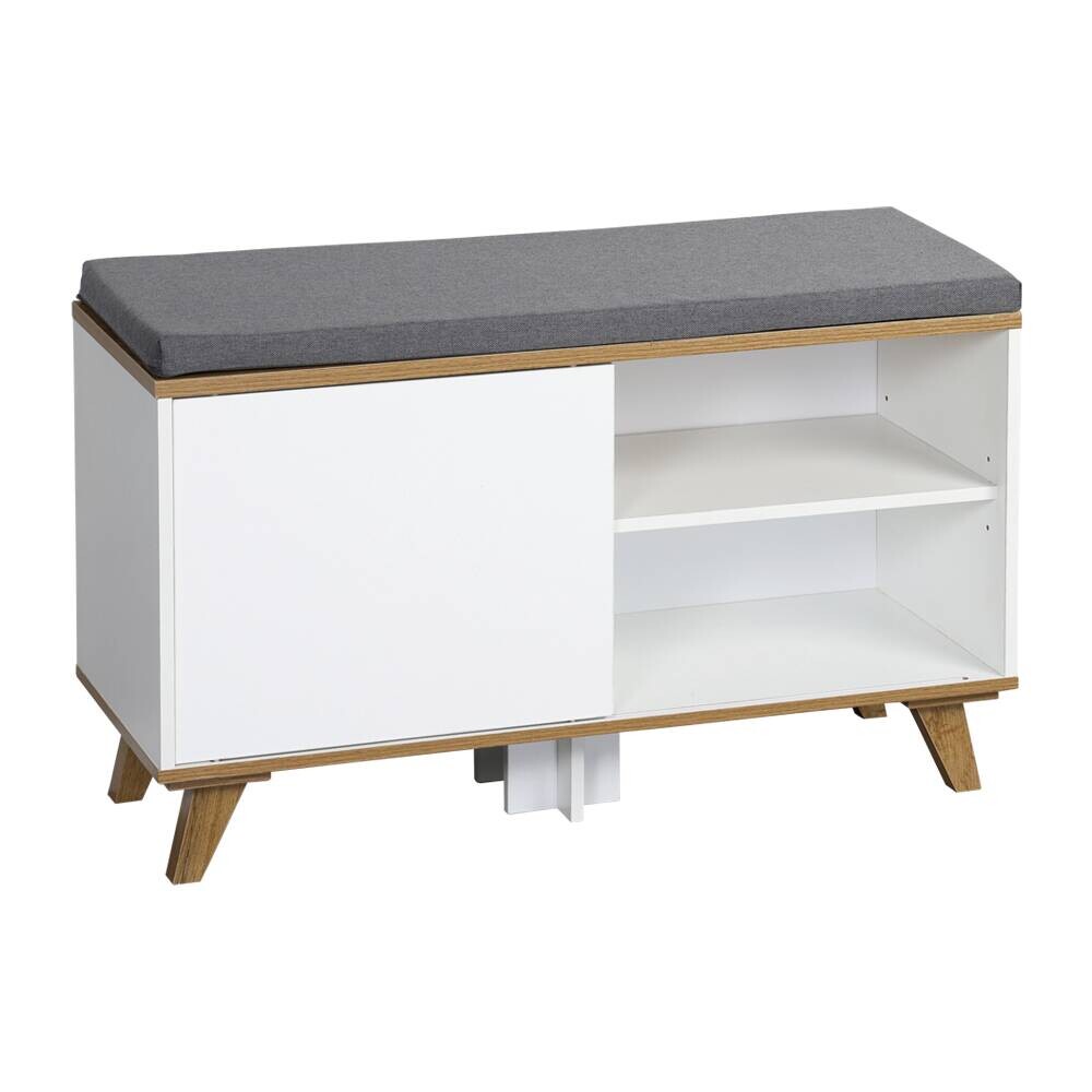 Schuhschrank natur Holz B/H/L: ca. 30x48x77 cm