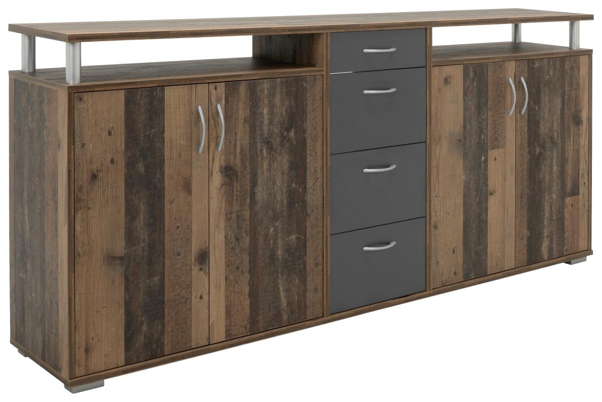 Sideboard Maximo Old Wood Nachbildung anthrazit B/H/T: ca. 208x94x38 cm