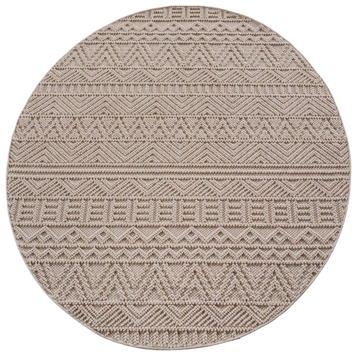 Ayyildiz Kurzflorteppich HELIX beige B/H/L: ca. 120x0,7x120 cm