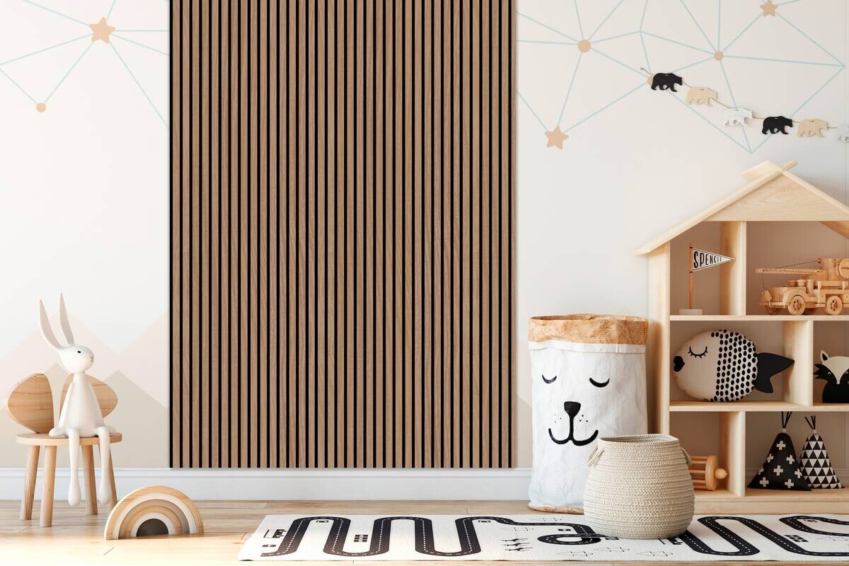 Wand- und Akustikpaneel braun L/B/H: ca. 244x60x1 cm pro Stück