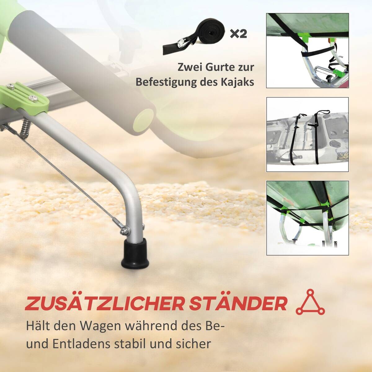 SPORTNOW Outdoor-Aktivitäten grün Edelstahl B/H/L: ca. 72,5x79x42 cm