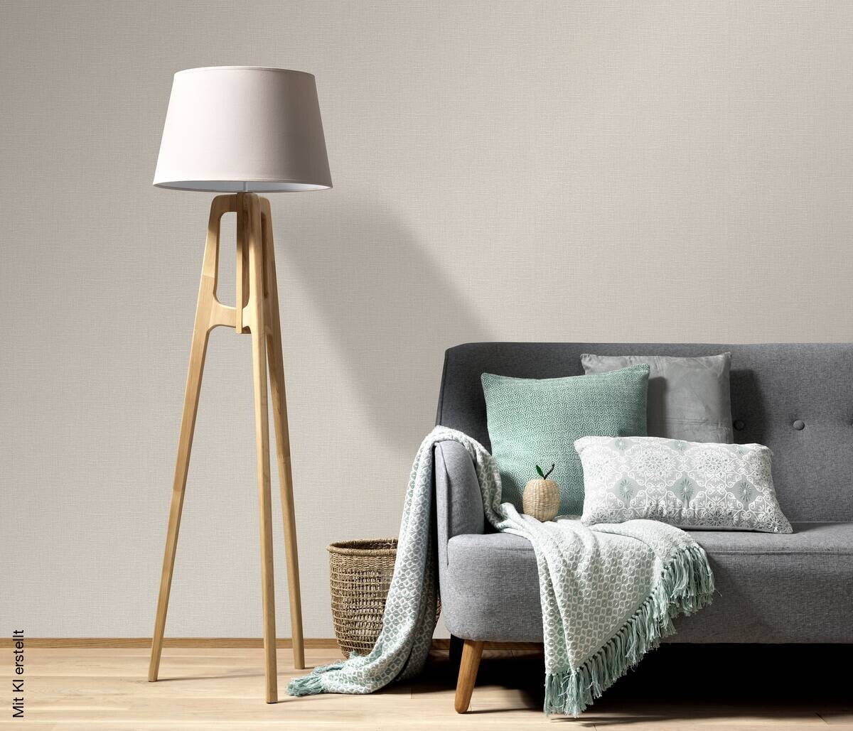 Erismann Vliestapete Textiloptik hellbeige B/L: ca. 53x1005 cm