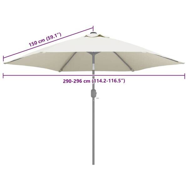 vidaXL Sonnenschirm sand D: ca. 300 cm