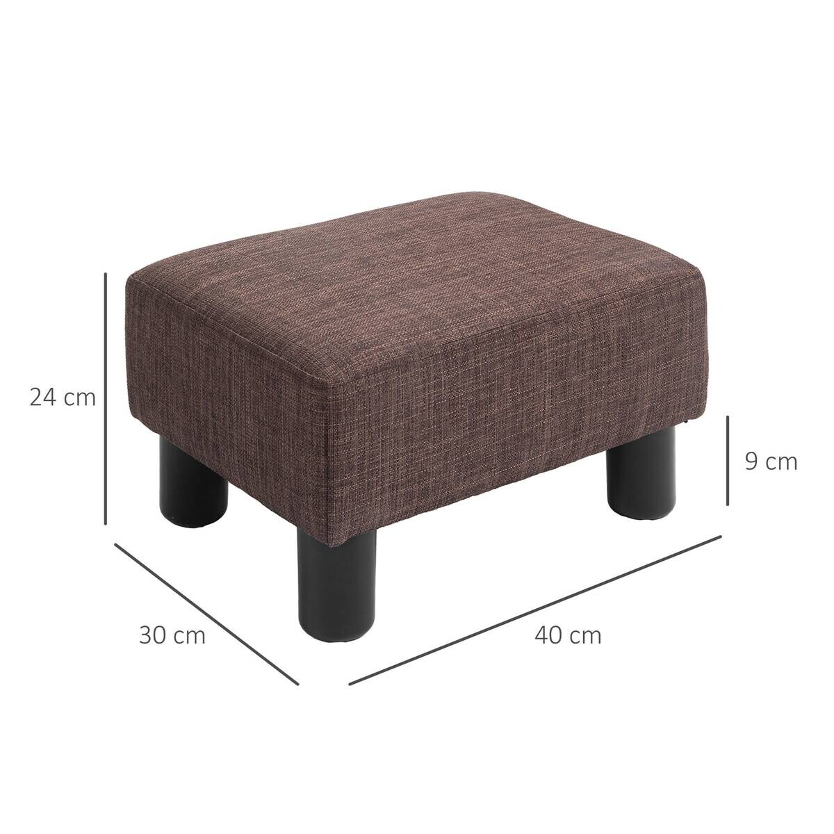 HOMCOM Hocker braun B/H/L: ca. 30x40x24 cm