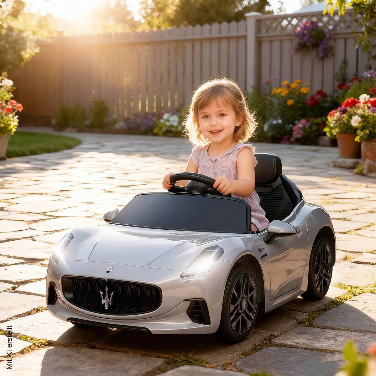 AIYAPLAY Kinder Elektroauto grau B/H/L: ca. 59x43x98 cm
