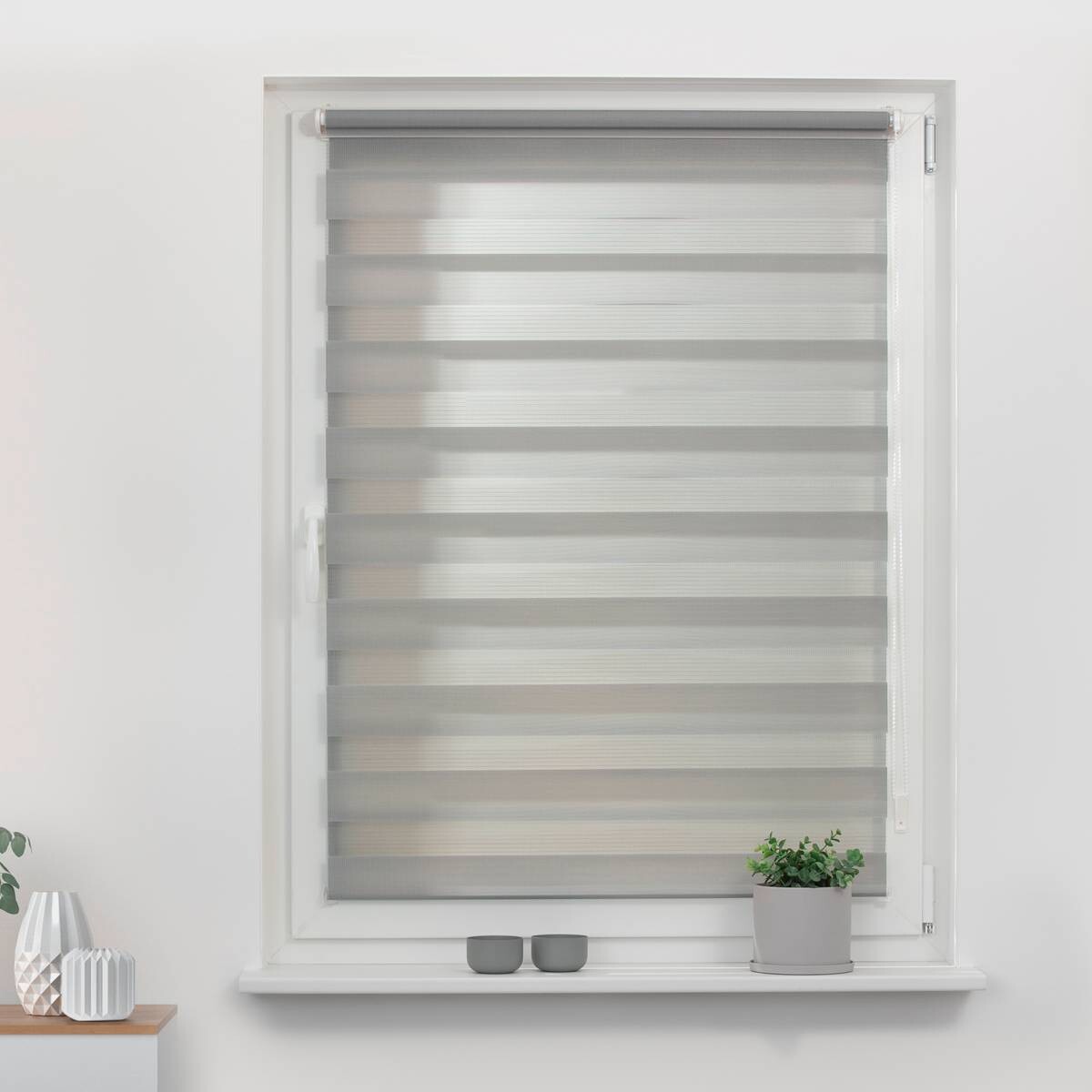 LICHTBLICK Doppelrollo Duo grau B/T: ca. 45x150 cm