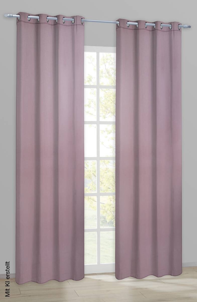 POCOline Ösenvorhang Joel mauve B/L: ca. 140x245 cm