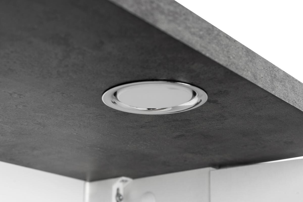 Spiegelschrank Praya Dark Concret Nachbildung weiß B/H/T: ca. 79x71x28 cm