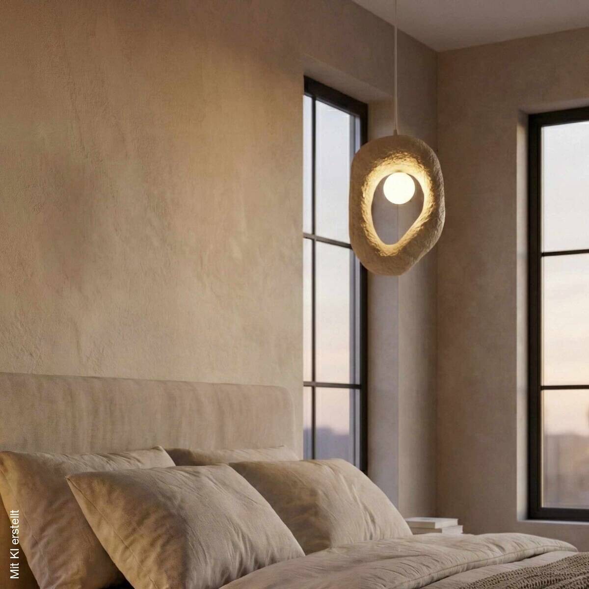 Opviq Pendelleuchte beige Metall B/H/T/L: ca. 12x110x30x12 cm E27 1 Brennstellen