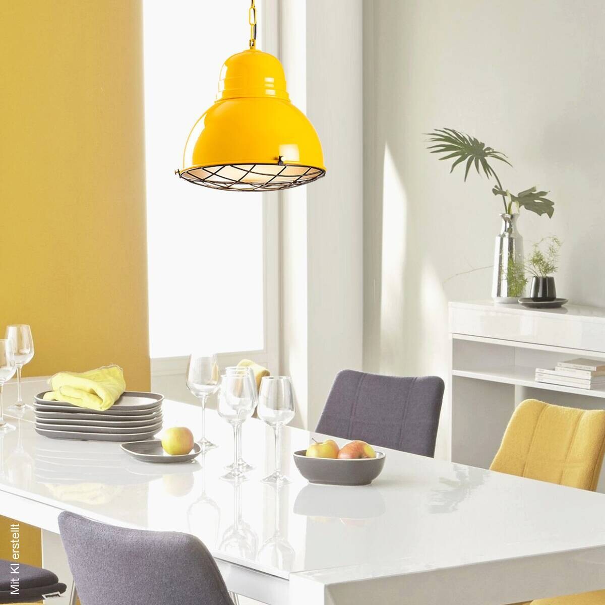 Opviq Pendelleuchte gelb gold B/H/T: ca. 31x98x31 cm E27 1 Brennstellen