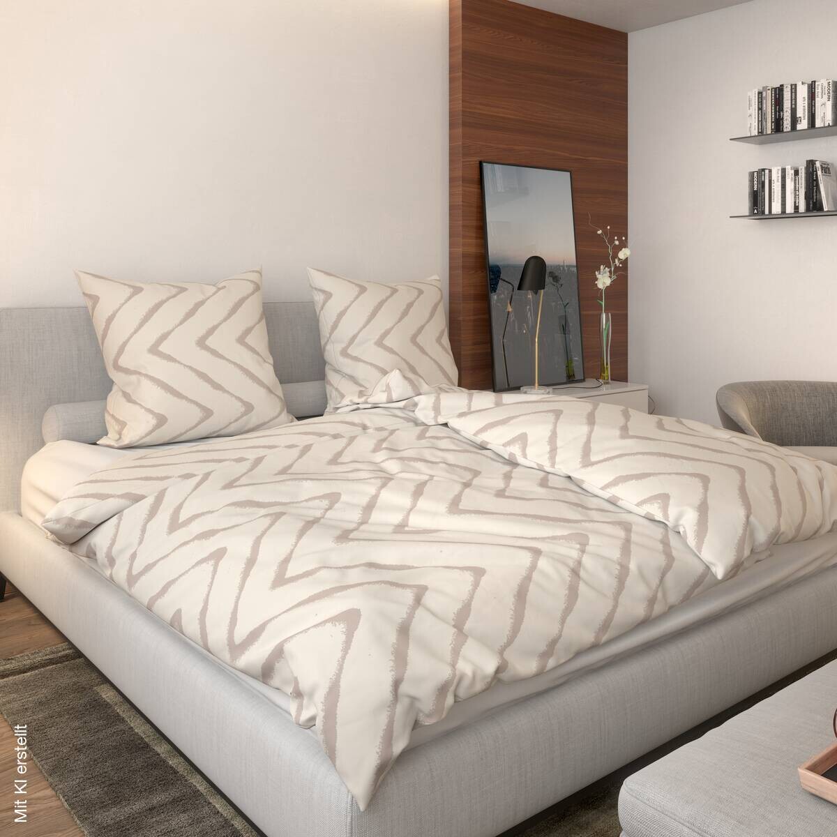 Baumwoll Bettwäsche Cotton touch braun Baumwolle B/L: ca. 135x200 cm