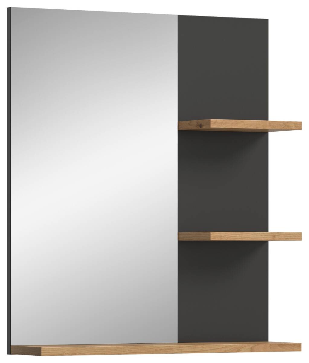 Wandspiegel Canu Basalt Eiche Artisan Nachbildung B/H/T: ca. 63x73x16 cm