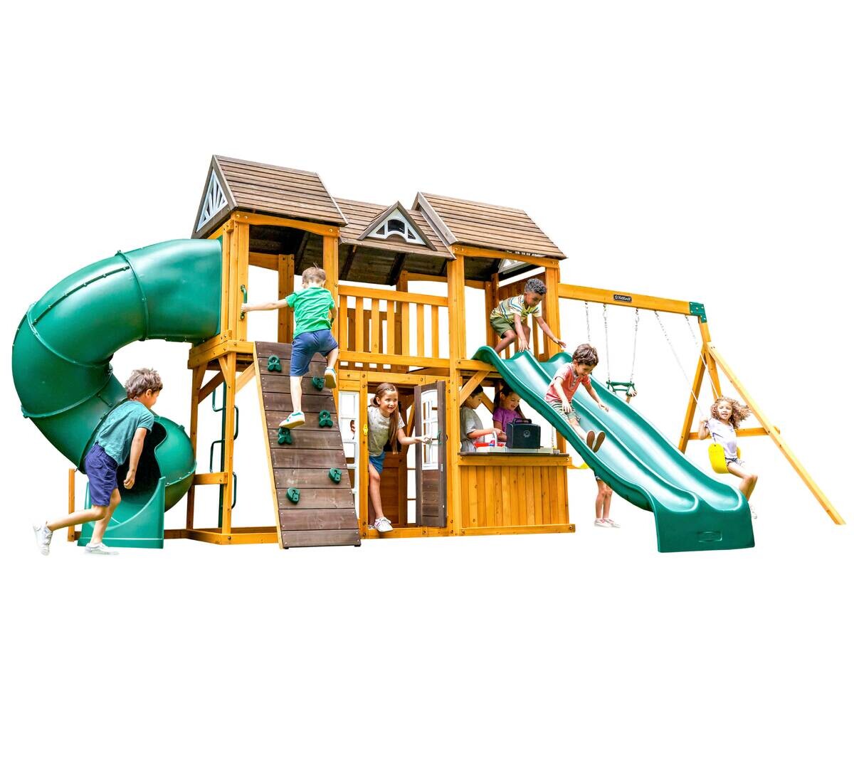Zwerkules Spielturm Bolzo natur B/H/L: ca. 675x280x347 cm