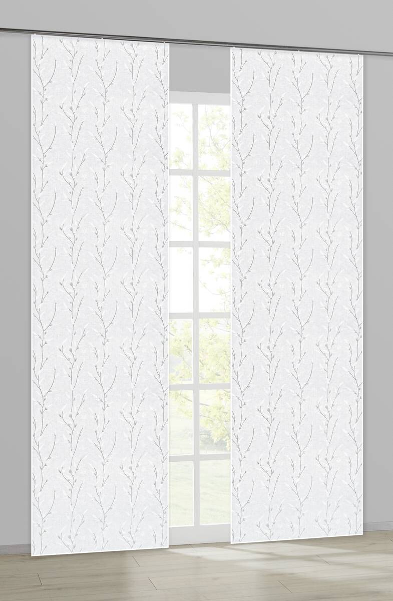 POCOline Schiebevorhang Barbara grau B/L: ca. 60x245 cm