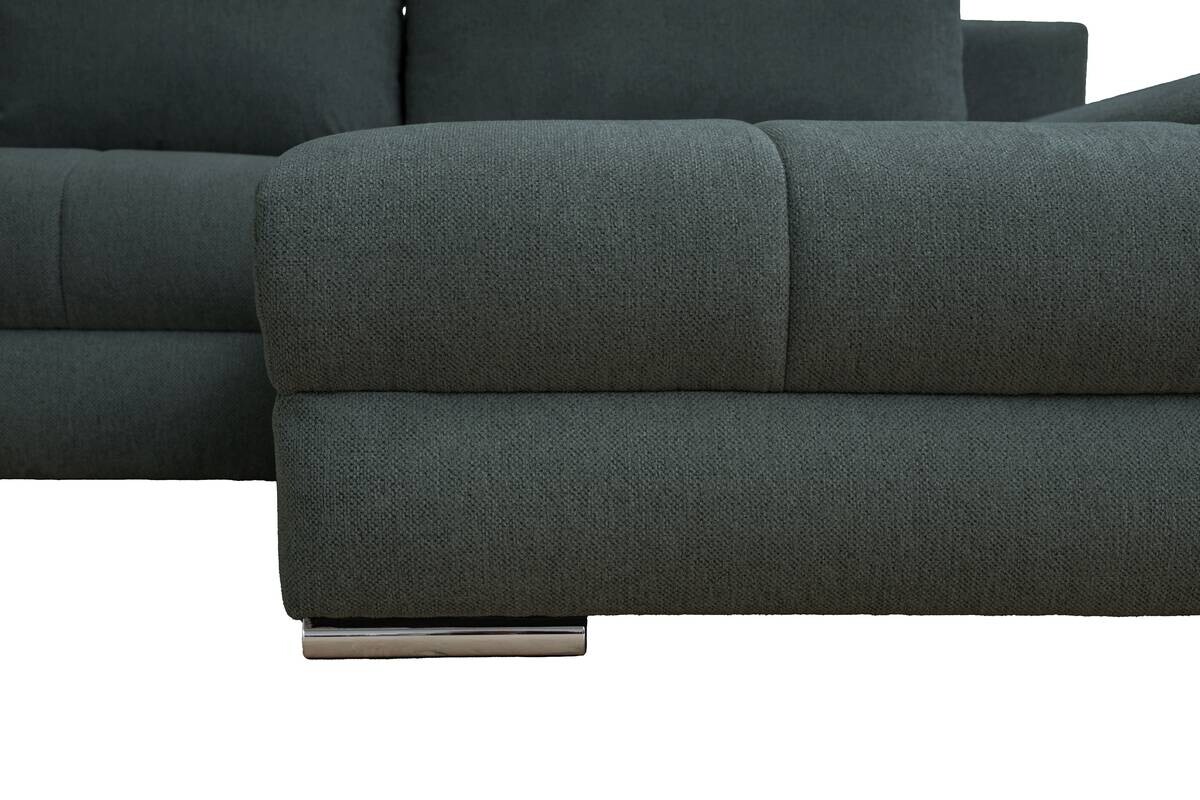 Ecksofa mit Bettfunktion und Bettkasten Lorenz grün Microfaser B/H/T: ca. 284x74x180 cm