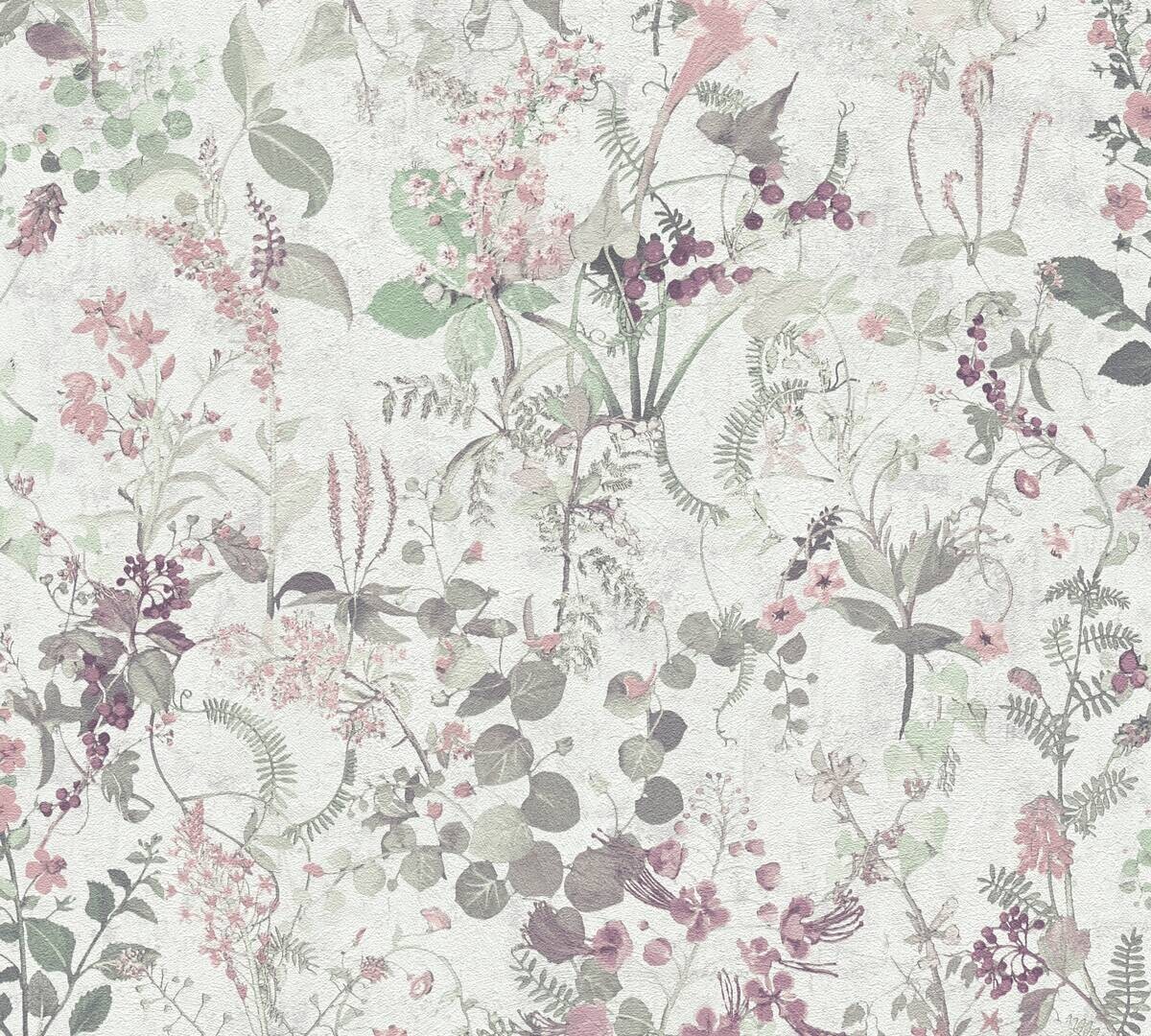 A.S.Creation Vliestapete lila grün weiß B/H/D: ca. 53x1005x8,5 cm