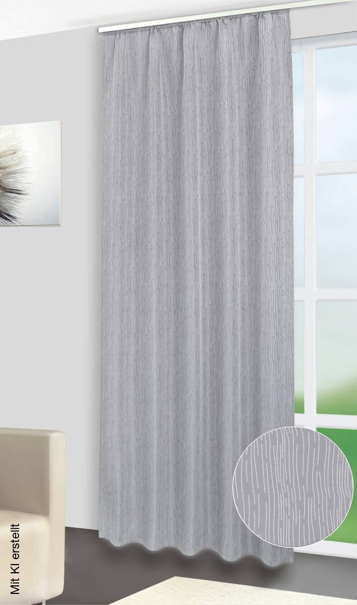 silver edition Dekovorhang Tessin silber B/L: ca. 140x245 cm