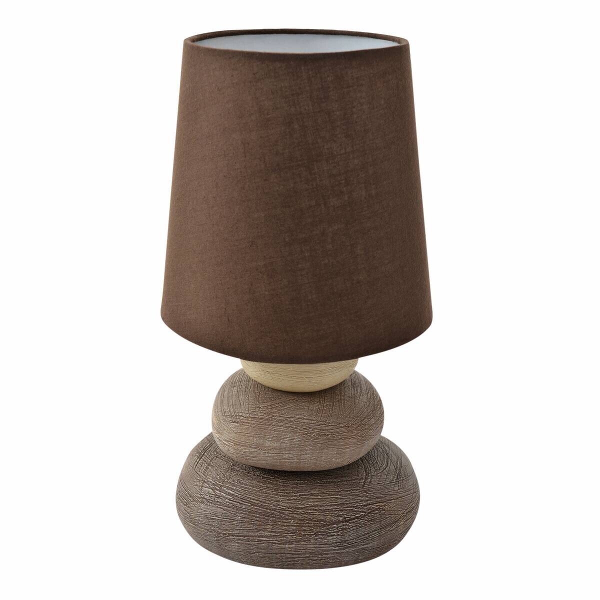 Näve Leuchten Tischleuchte 3045214 braun Keramik B/H/T: ca. 16x31x16 cm E14 1 Brennstellen
