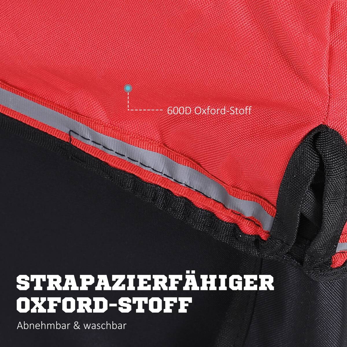 HOMCOM Fahrradanhänger schwarz schwarz B/H/L: ca. 88x60x140 cm
