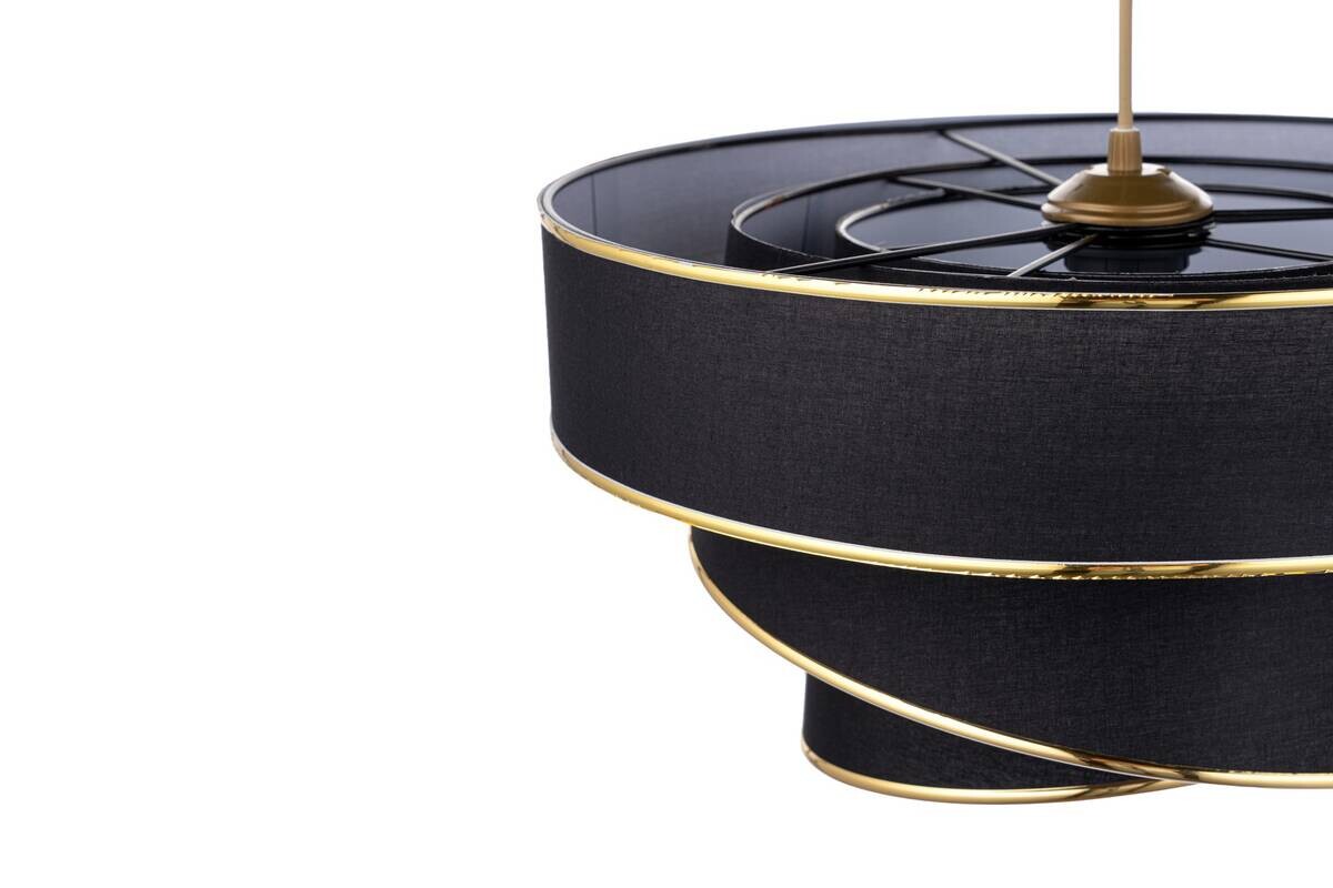 Opviq Pendelleuchte Couper gold schwarz B/H/T/L/D: ca. 40x72x40x40x40 cm E27 1 Brennstellen