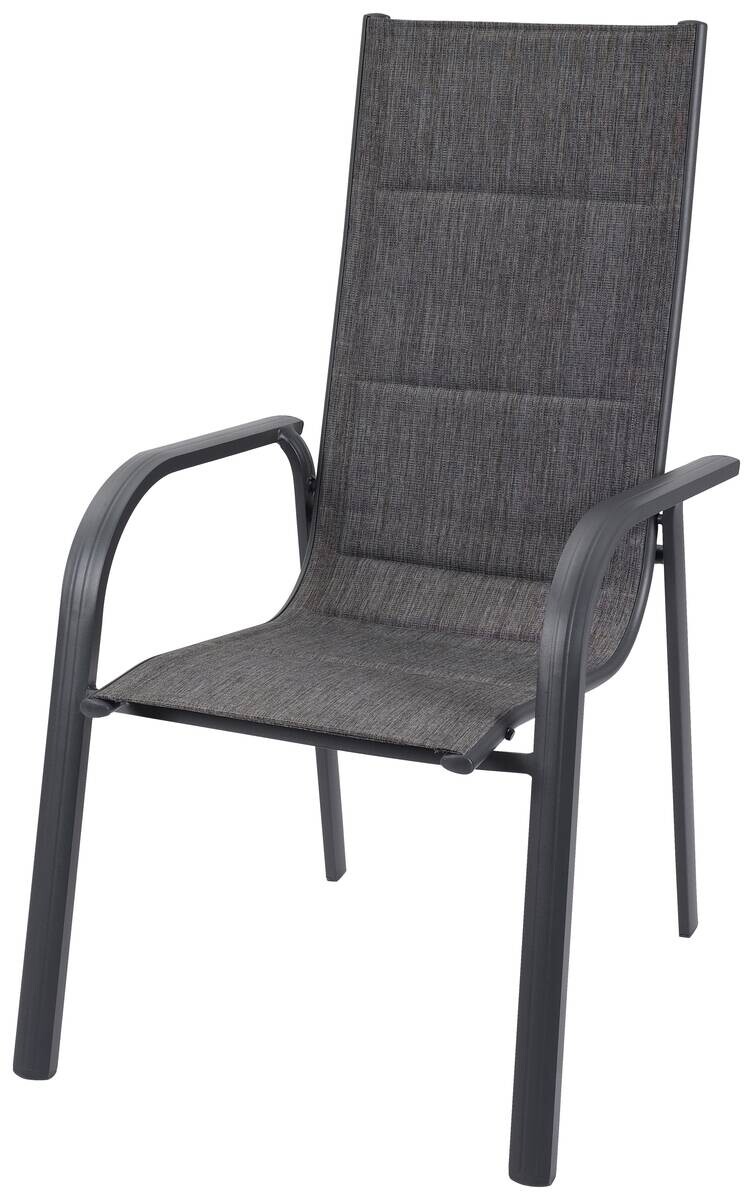 POCOline Stapelsessel Boston anthrazit Alu B/H/L: ca. 74x109x60 cm