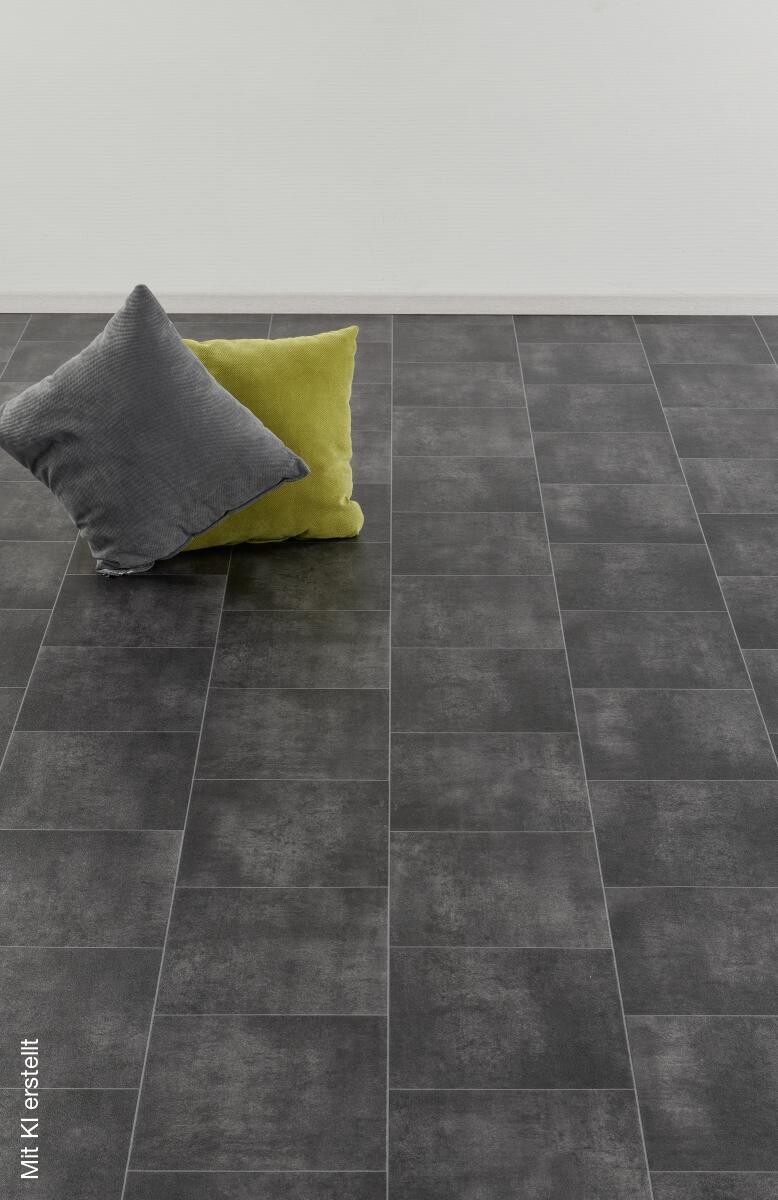 Vinylboden Mosa schwarz Kachel B: ca. 400 cm pro m²