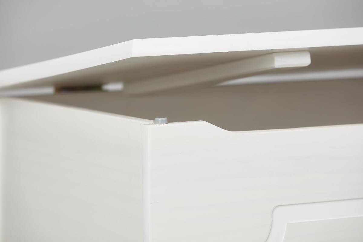 Truhe Emel weiß Kiefer B/H/T: ca. 53x47x89 cm