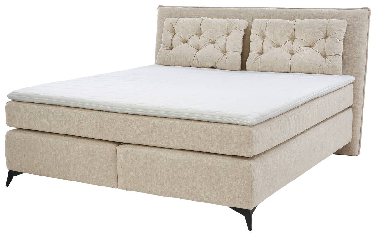 Boxspringbett beige Liegefläche B/L: ca. 180x200 cm