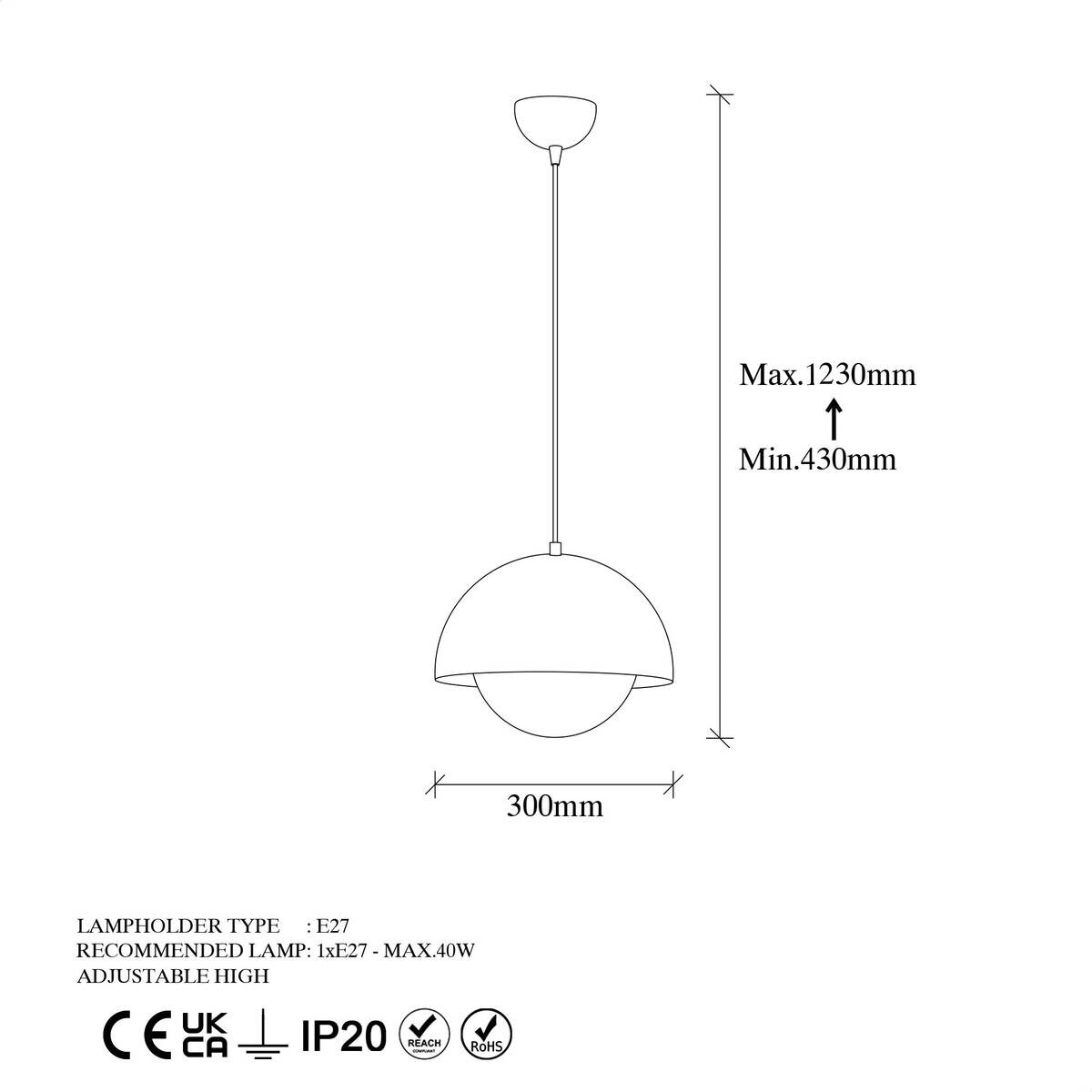 Opviq Pendelleuchte Camgoz-11029 gold Metall Glas B/H/T/L/D: ca. 30x108x30x30x30 cm E27 1 Brennstellen