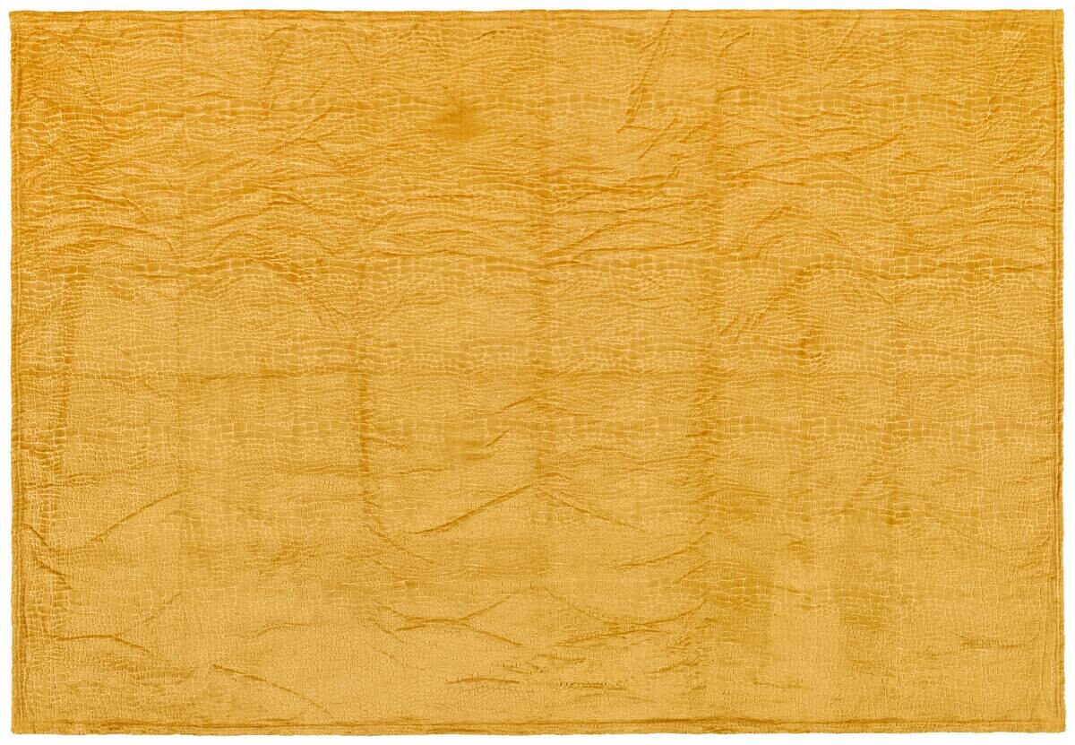 Flanelldecke Croco curry Polyester B/L: ca. 140x200 cm