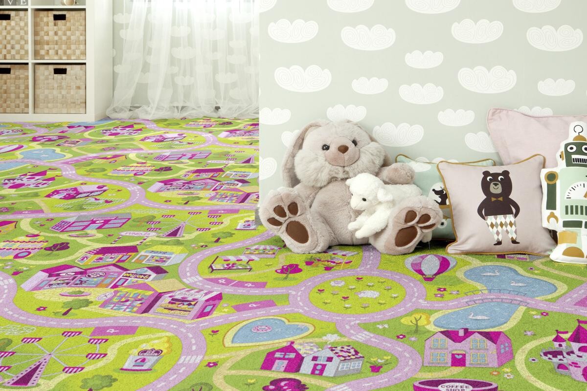 Teppichboden Sweet Town pink B: ca. 400 cm pro m²