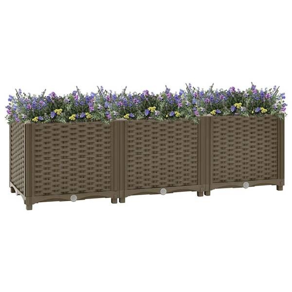 Hochbeet braun Polypropylen B/H/L: ca. 40x38x120 cm