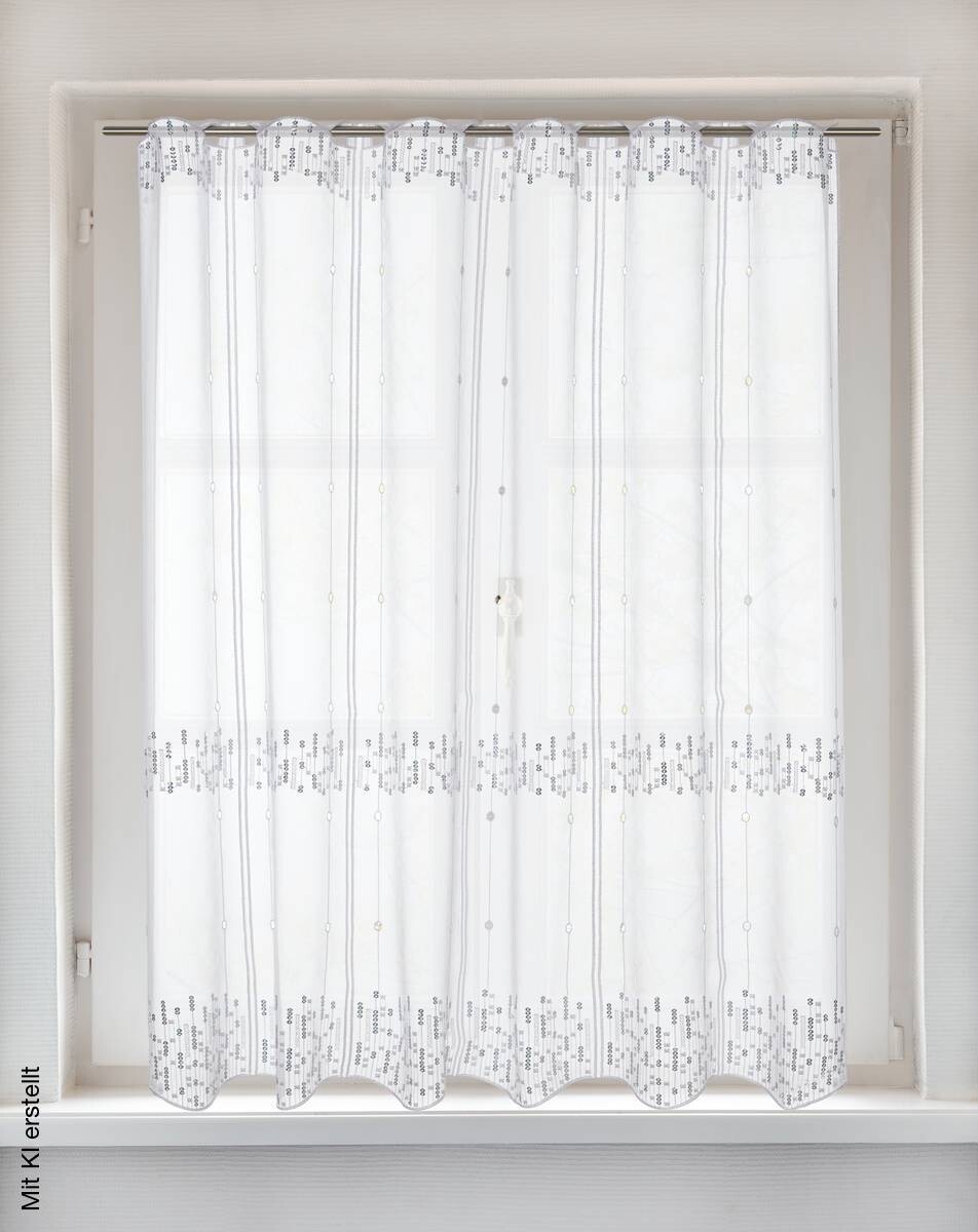 POCOline Cliprollo Pailette weiß 100% Polyester B/L: ca. 140x95 cm