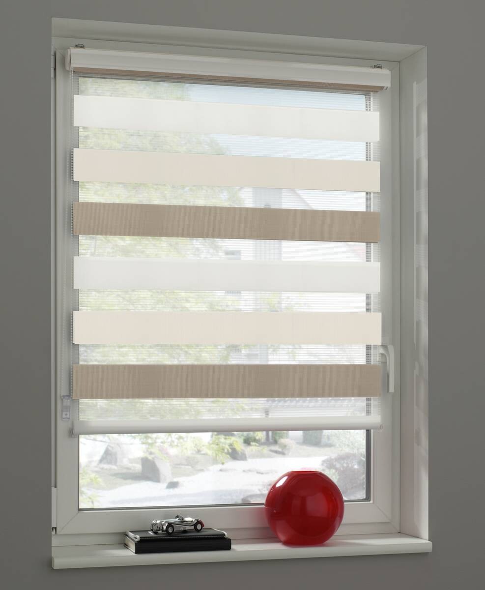Boviva Doppelrollo mit Blende weiß B/L: ca. 70x160 cm