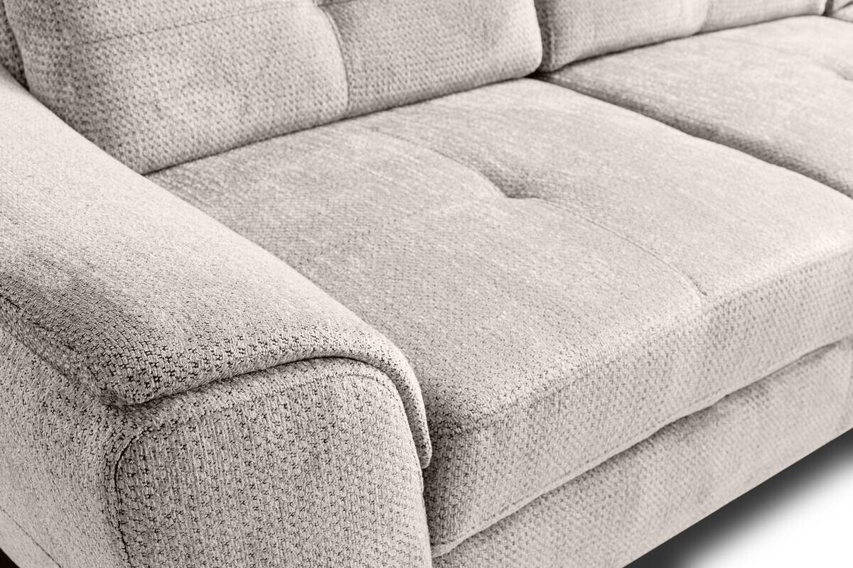 Ecksofa mit Bettfunktion und Bettkasten grau Microfaser B/H/T: ca. 274x82x231 cm