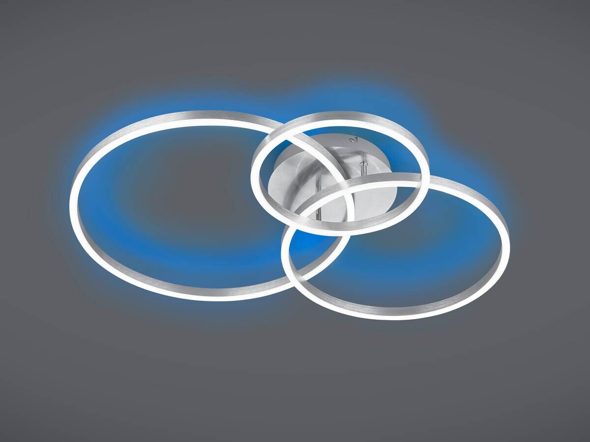 GLOBO LED-Deckenleuchte Winona nickel Metall B/H/T: ca. 78x11,5x60 cm