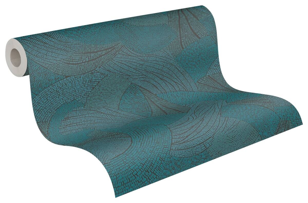 A.S.Creation Vliestapete schwarz grün blau B/H/D: ca. 53x1005x9,2 cm