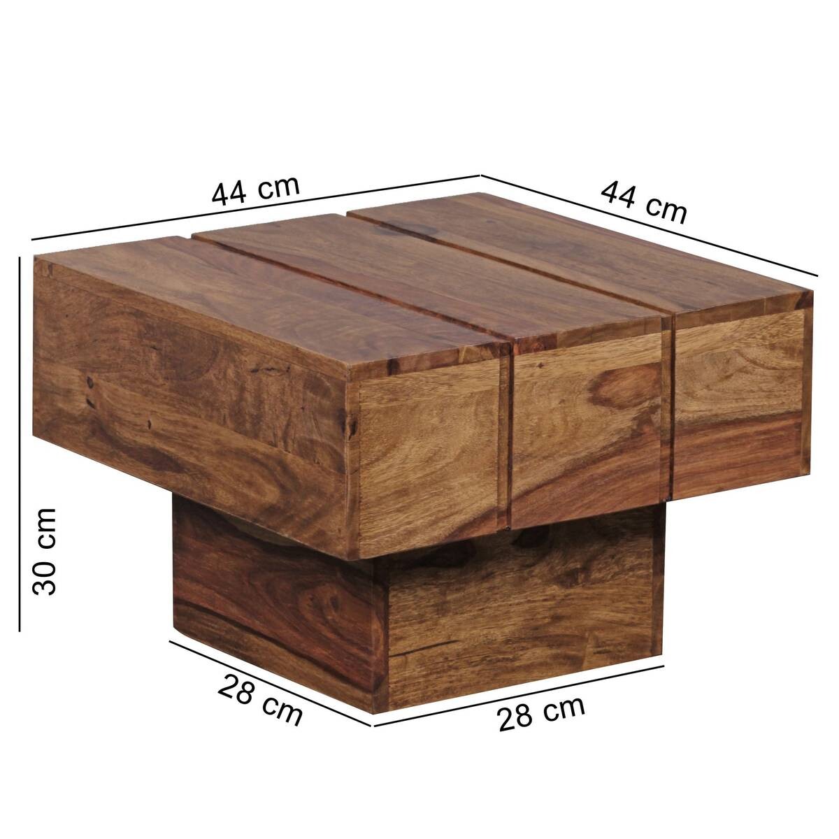Beistelltisch natur Echtholz B/H/T: ca. 44x30x44 cm