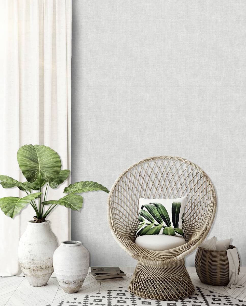 Papiertapete Uni hellgrau B/L: ca. 53x1005 cm