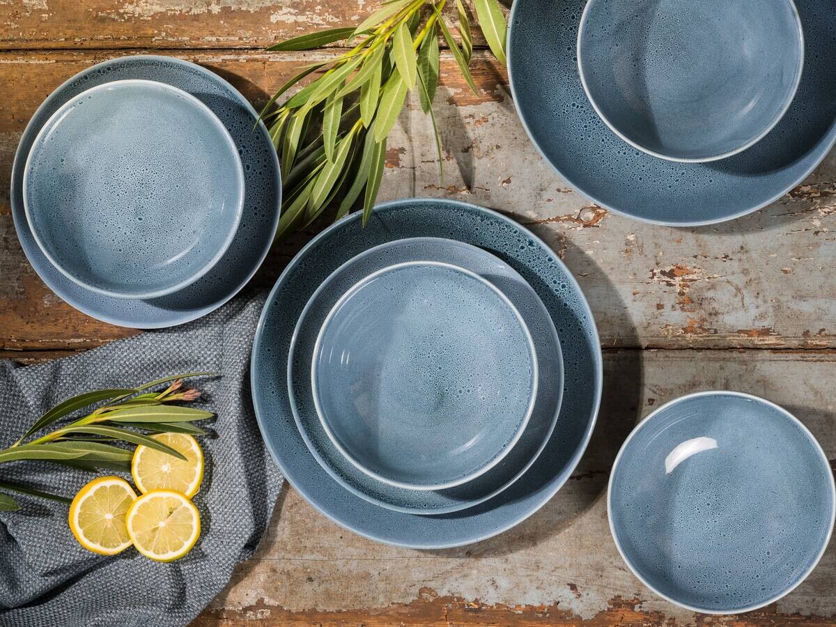 CreaTable Tafelservice Reactive BLUE petrol Keramik