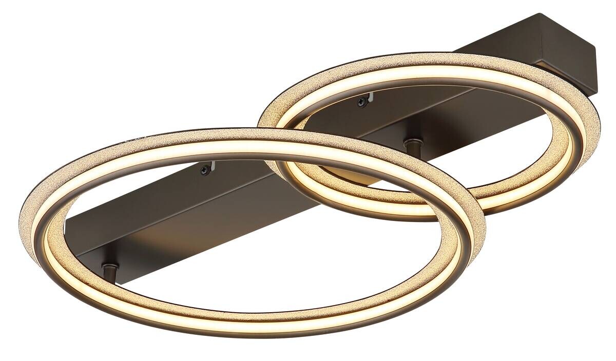 GLOBO LED-Deckenleuchte ELAN schwarz Aluminium Metall B/H/T: ca. 33x7,2x45 cm 1 Brennstellen