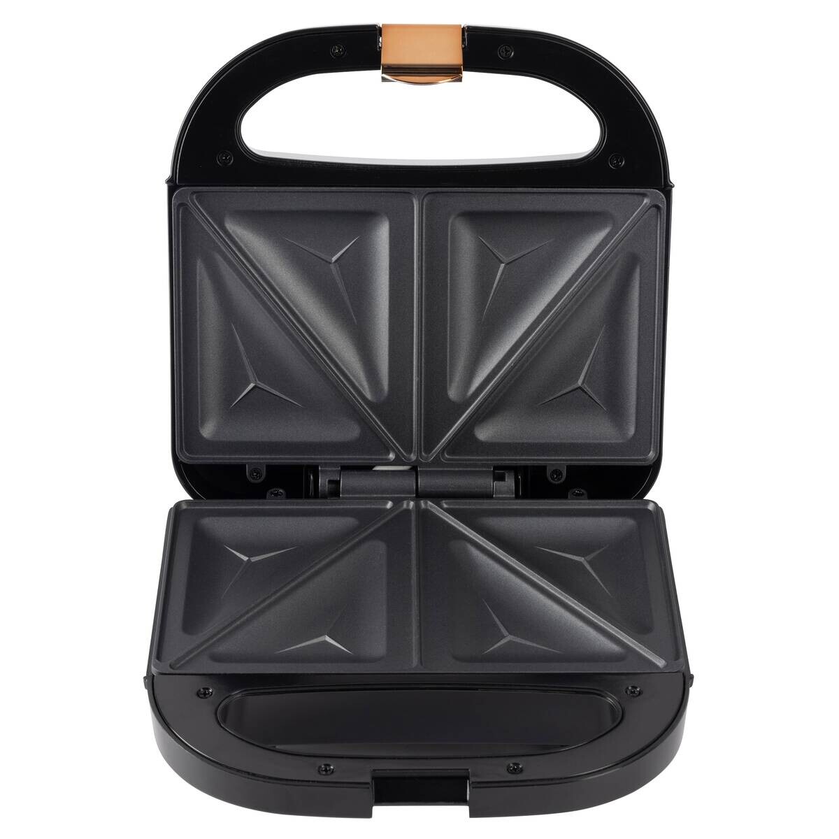 BERGNER Sandwichtoaster BG-53005-CP schwarz Kupfer Aluminium Kunststoff B/H/L: ca. 22x9x22 cm