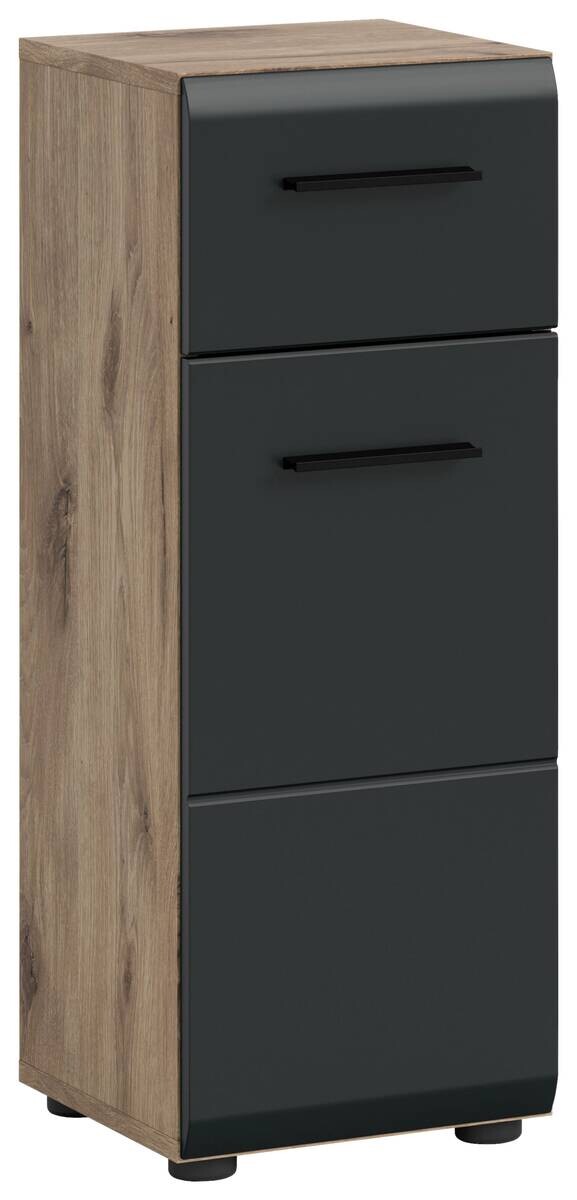 Schrank Ice Nox Oak Nachbildung schwarz matt B/H/T: ca. 30x80x30 cm