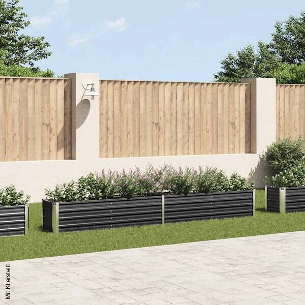 Hochbeet anthrazit Stahl B/H/L: ca. 40x45x320 cm
